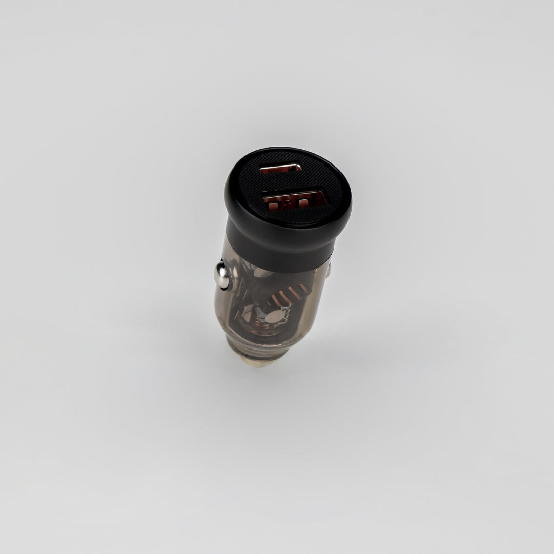 LZEL PulseCharge Mini Dual-Port Car Charger 35W – USB-C PD & USB-A QC3.0