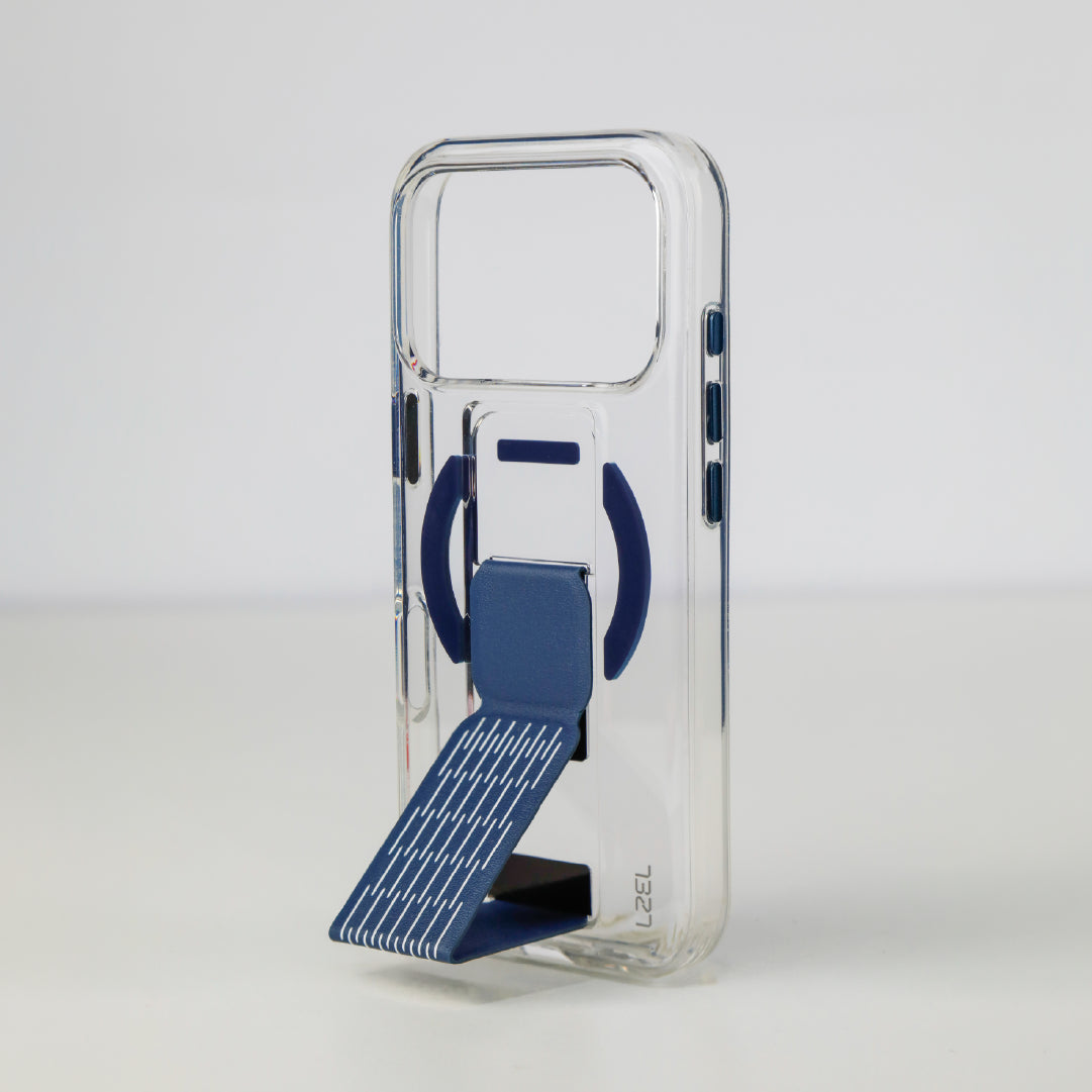 LZEL Clearmag Kickstand Clear Strap Magsafe With Enhanced Edge Protection Case For iPhone 17 Pro Max
