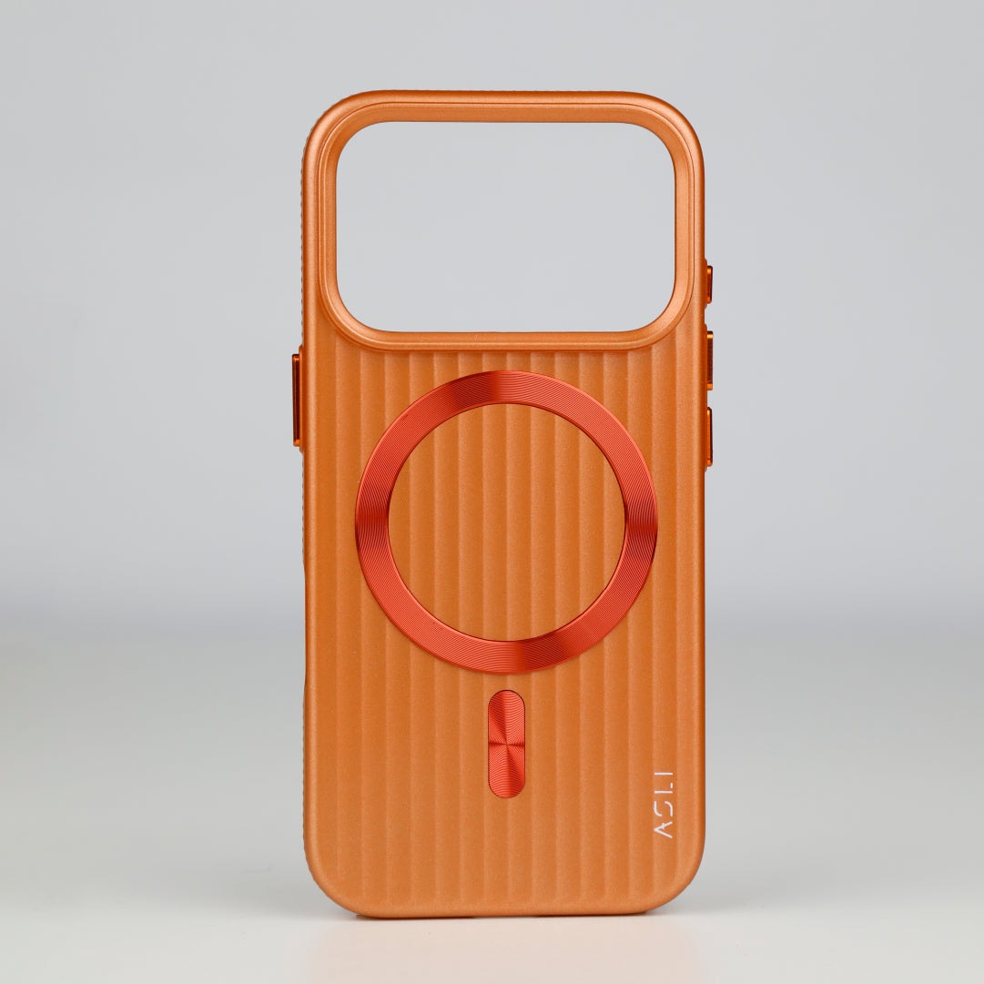 ASLI Corrugared Ridge Premium Metalic Case With Enhanced Camera Protection Case For iPhone 17 Pro Max
