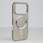 ASLI Corrugared Ridge Premium Metalic Case With Enhanced Camera Protection Case For iPhone 17 Pro Max