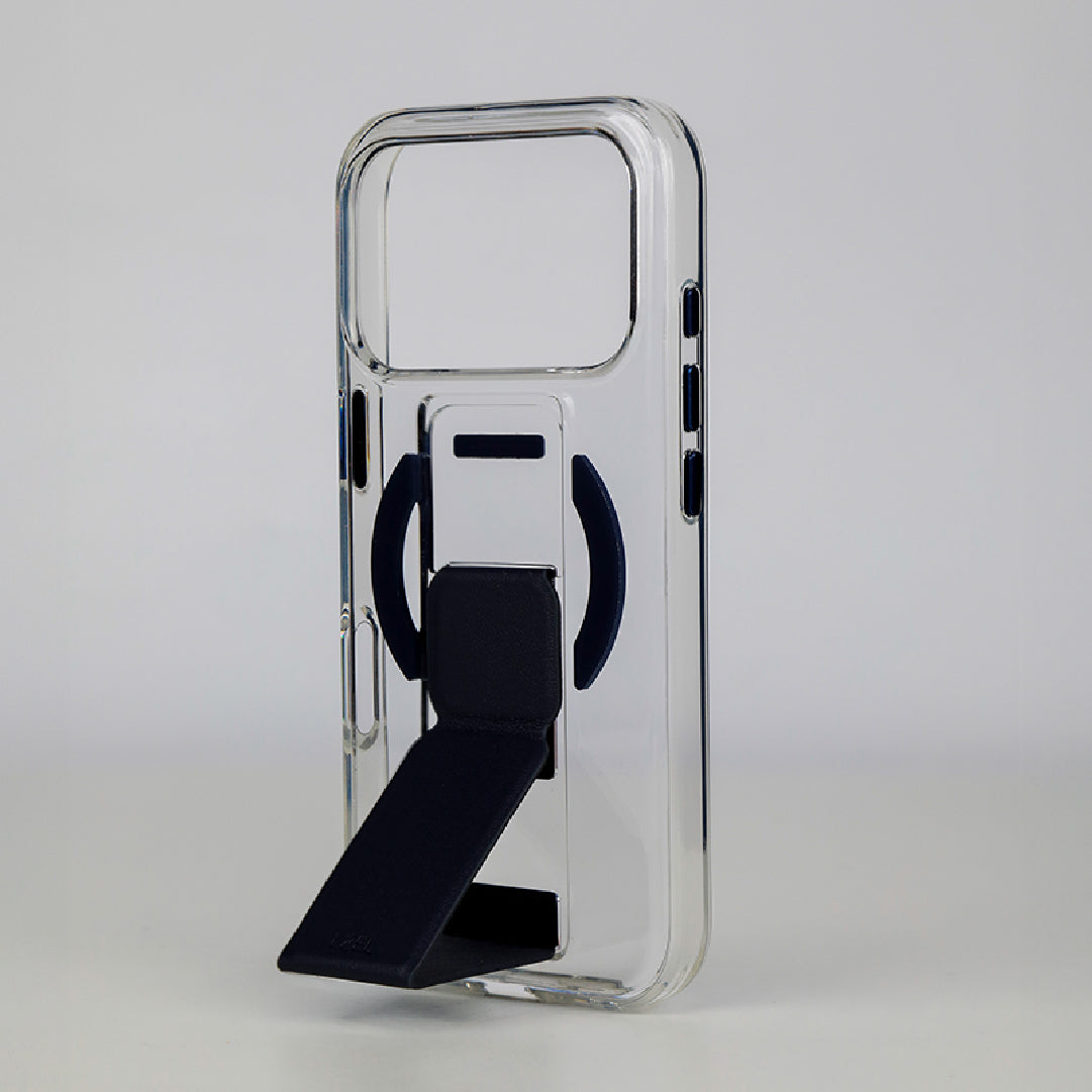 LZEL MagClear LeatherGrip Case for iPhone 17 Pro