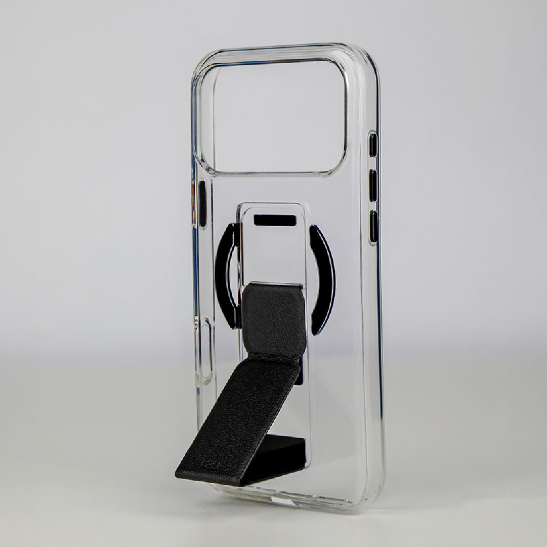 LZEL MagClear LeatherGrip Case for iPhone 17 Pro