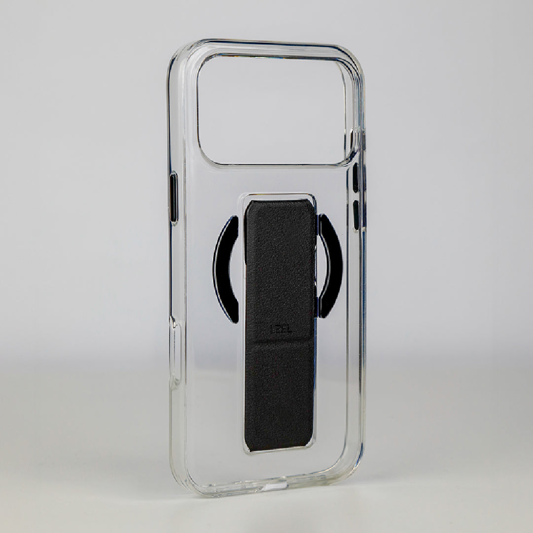 LZEL MagClear LeatherGrip Case for iPhone 17 Pro