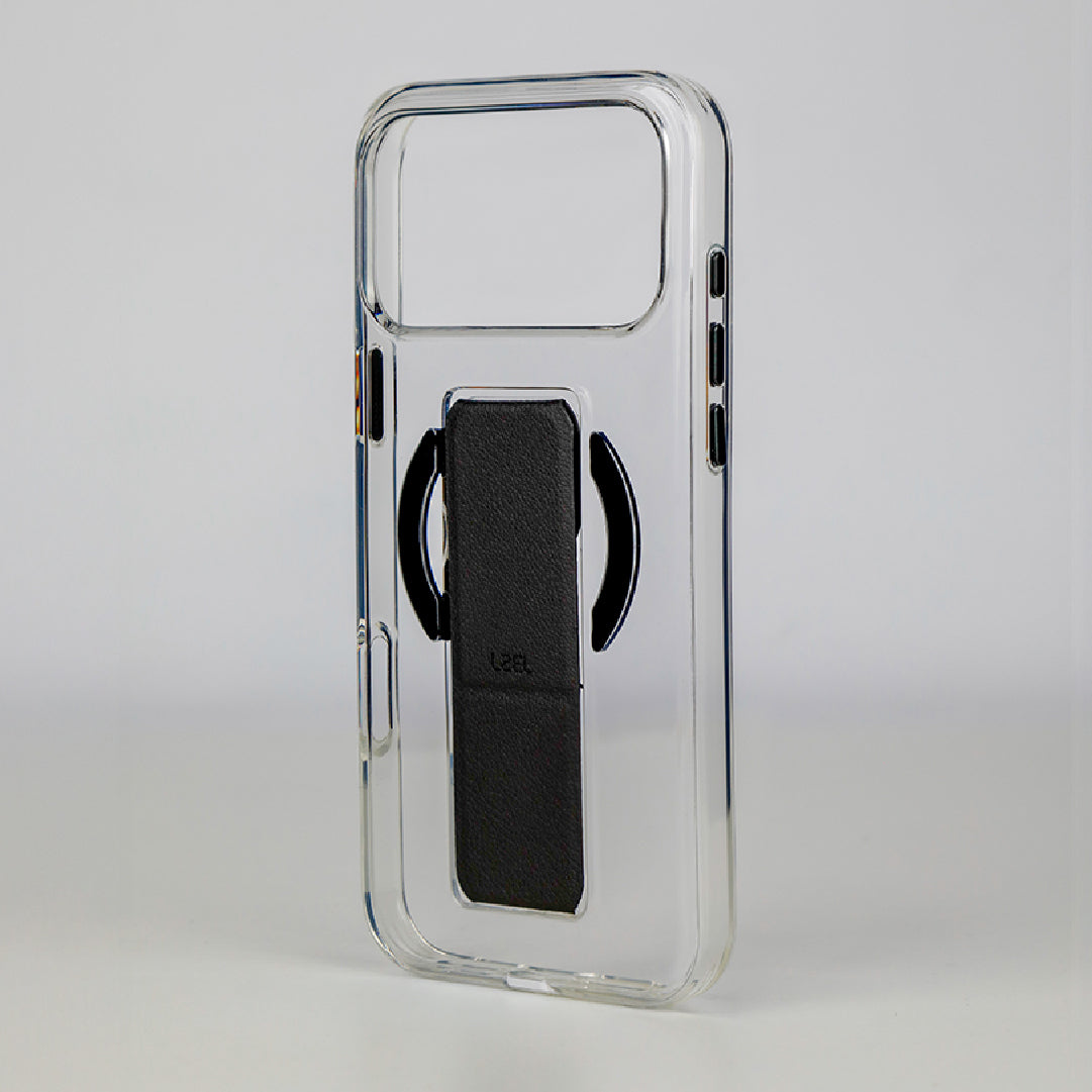 LZEL MagClear LeatherGrip Case for iPhone 17 Pro