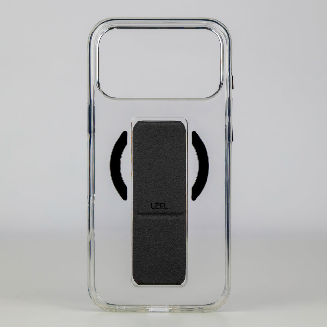 LZEL MagClear LeatherGrip Case for iPhone 17 Pro