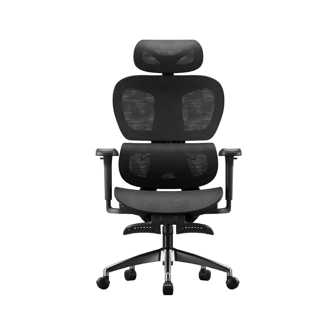 Executive Ergonomic Office Chair with Footrest & 3D Armrests | Black