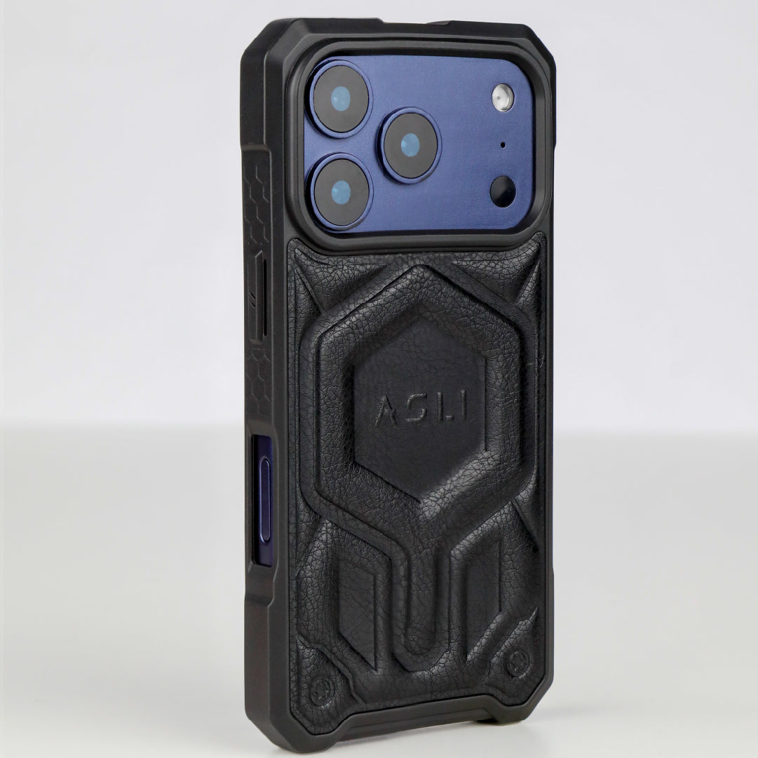 ASLI Leather Hybrid Premium Leather Case With Drop Protection And Heat Dissipation Case For 17 Pro