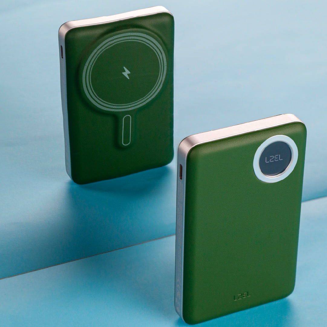 Novus MagPower  بطارية شحن متنقلة محمولة من ليزل PD بسعة 10,000 مللي أمبير بقوة 20 واط متوافق مع  MagSafe مع كيبل USB-C 