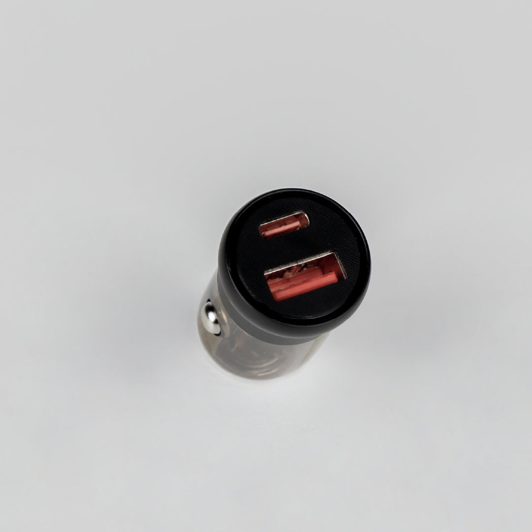 LZEL PulseCharge Mini Dual-Port Car Charger 35W – USB-C PD & USB-A QC3.0