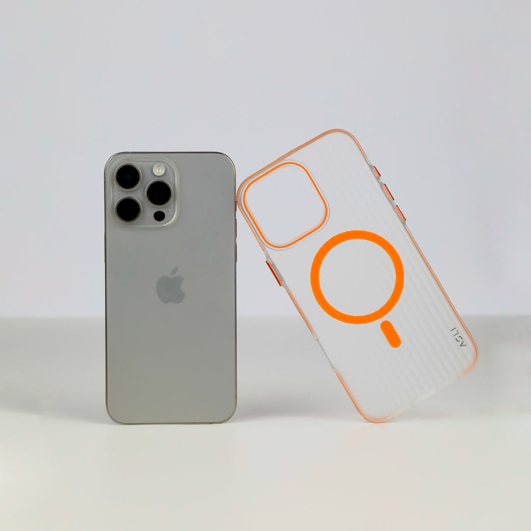 كڤر حماية ASLI Corrugated Mag Wave Refined MagSafe لهاتف iPhone 16 Pro Max مع حماية مُعزّزة للكاميرا.