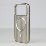 ASLI Corrugared Ridge Premium Metalic Case With Enhanced Camera Protection Case For iPhone 17 Pro Max