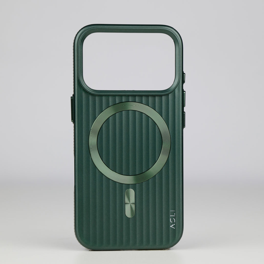 ASLI Corrugared Ridge Premium Metalic Case With Enhanced Camera Protection Case For iPhone 17 Pro Max