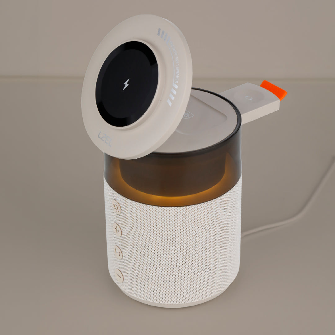 شاحن لاسلكي ومكبر صوت بلوتوث SonicGlow Pulse من ليزل