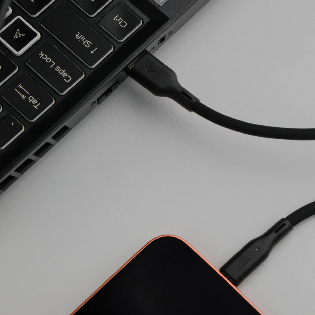 LZEL Celeris Silox CXL Soft Silicone USB-A to USB-C Cable, 480Mbps, 15W Max, 2m