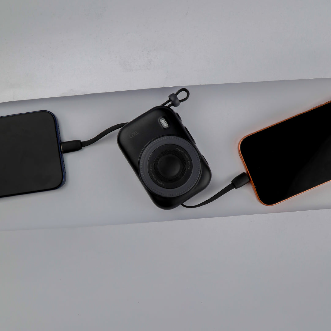 LZEL NanoFlex Nova – 10,000mAh Magnetic Power Bank with USB-C PD & Built-in Cable