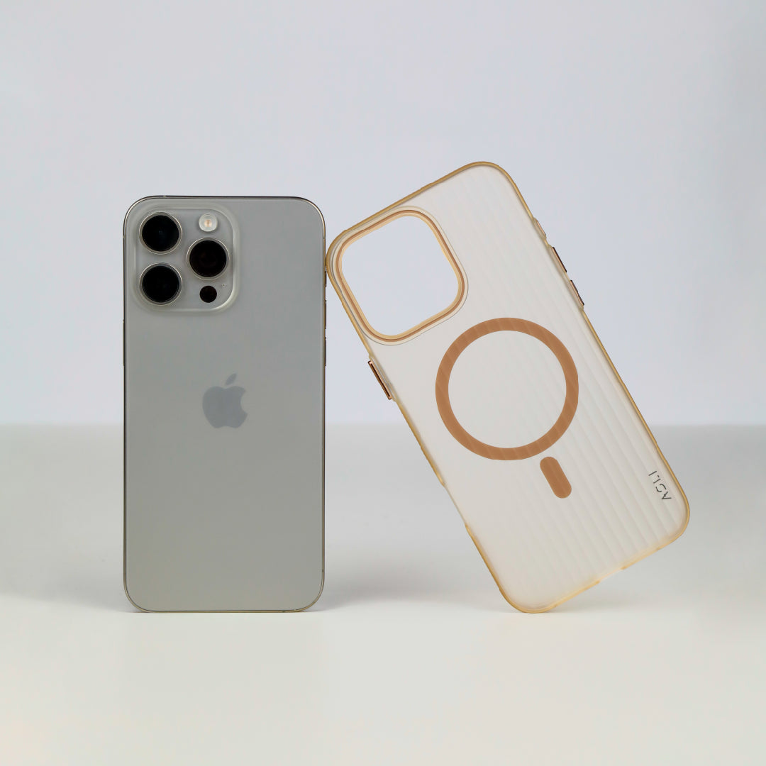 كڤر حماية ASLI Corrugated Mag Wave Refined MagSafe لهاتف iPhone 16 Pro Max مع حماية مُعزّزة للكاميرا.