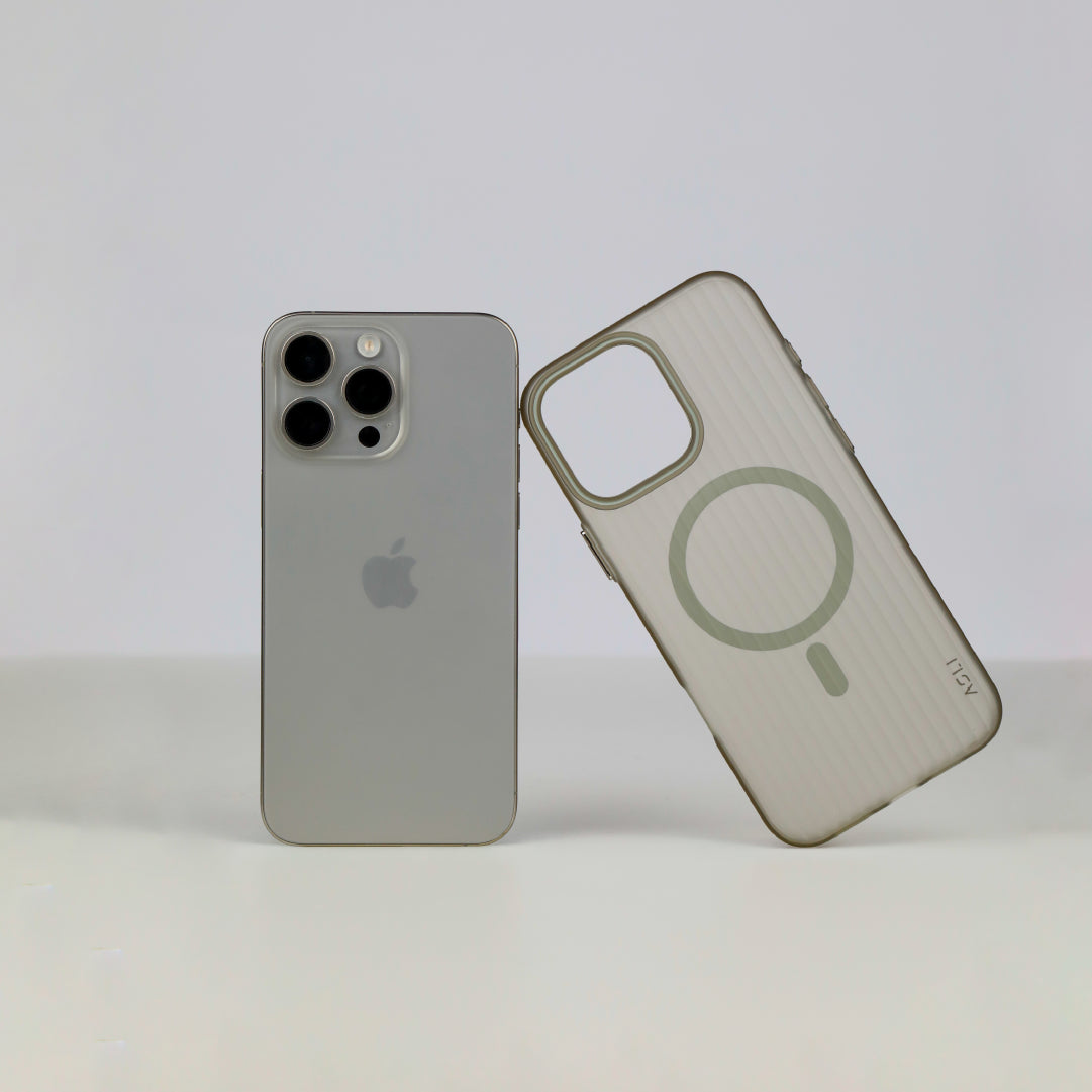 كڤر حماية ASLI Corrugated Mag Wave Refined MagSafe لهاتف iPhone 16 Pro Max مع حماية مُعزّزة للكاميرا.