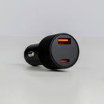 شاحن سيارة LZEL PulseCharge X2 بقدرة 75 واط – مخرجان USB-C PD وUSB-A