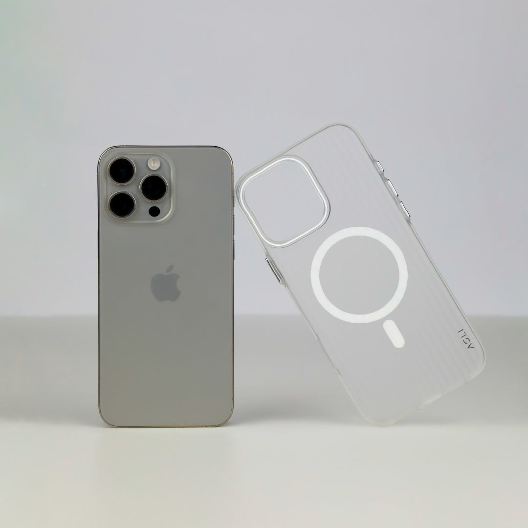 كڤر حماية ASLI Corrugated Mag Wave Refined MagSafe لهاتف iPhone 16 Pro Max مع حماية مُعزّزة للكاميرا.