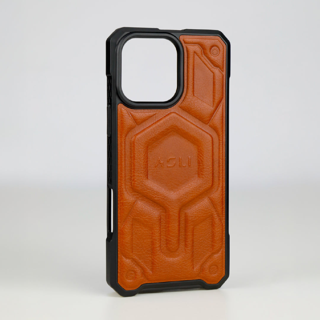 ASLI Leather Hybrid Premium Leather Case With Drop Protection And Heat Dissipation Case For 16 Pro