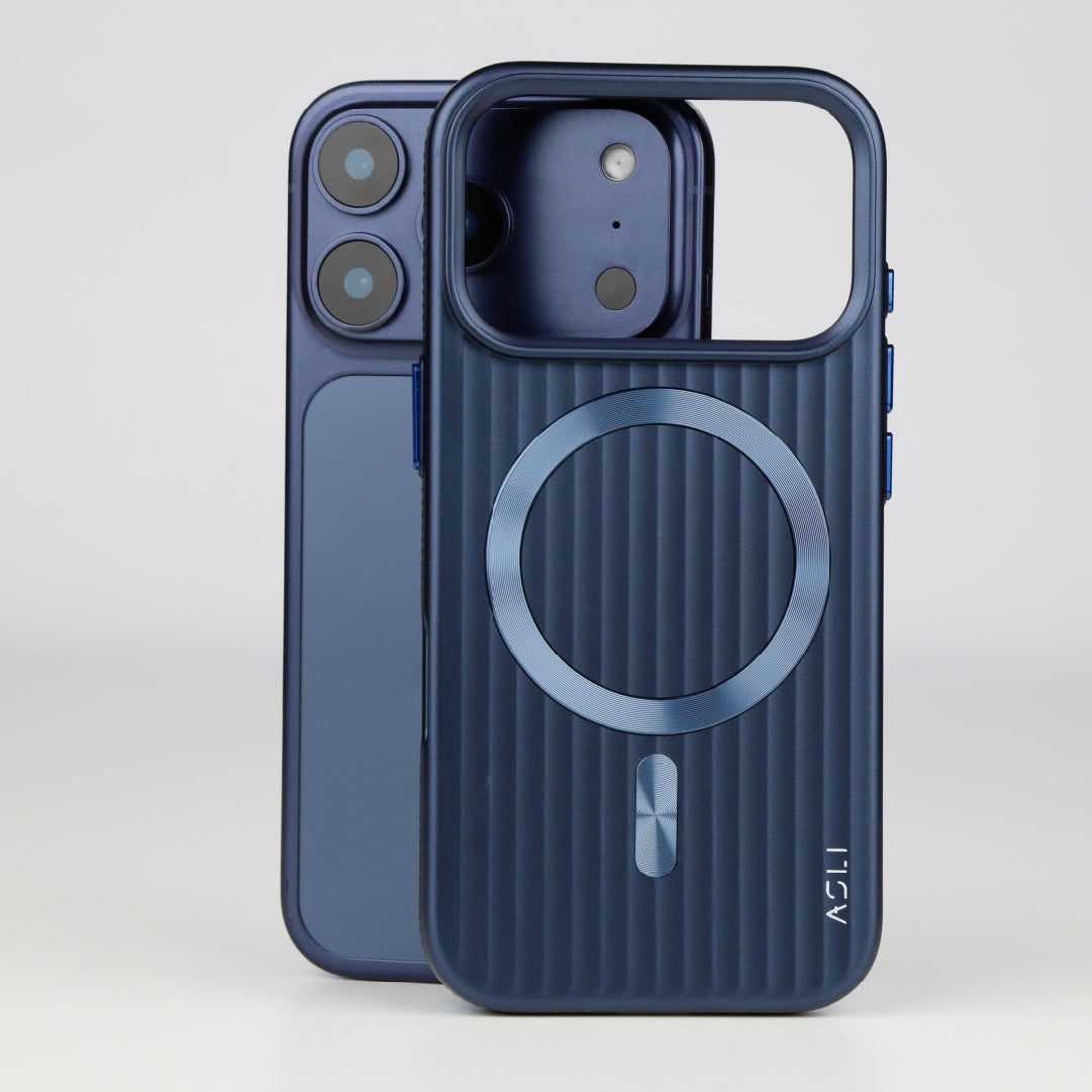 ASLI Corrugared Ridge Premium Metalic Case With Enhanced Camera Protection Case For iPhone 17 Pro Max