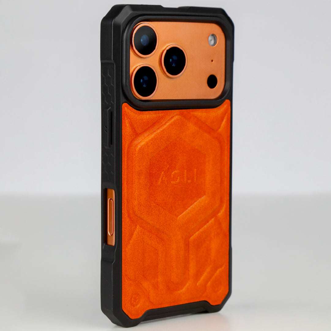ASLI Leather Hybrid Premium Leather Case With Drop Protection And Heat Dissipation Case For 17 Pro