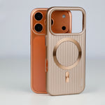 ASLI Corrugared Ridge Premium Metalic Case With Enhanced Camera Protection Case For iPhone 17 Pro Max