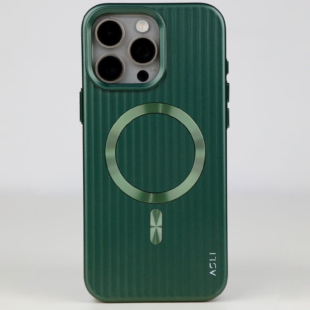 ASLI Corrugared Ridge Premium Metalic Case With Enhanced Camera Protection Case For iPhone 16 Pro Max