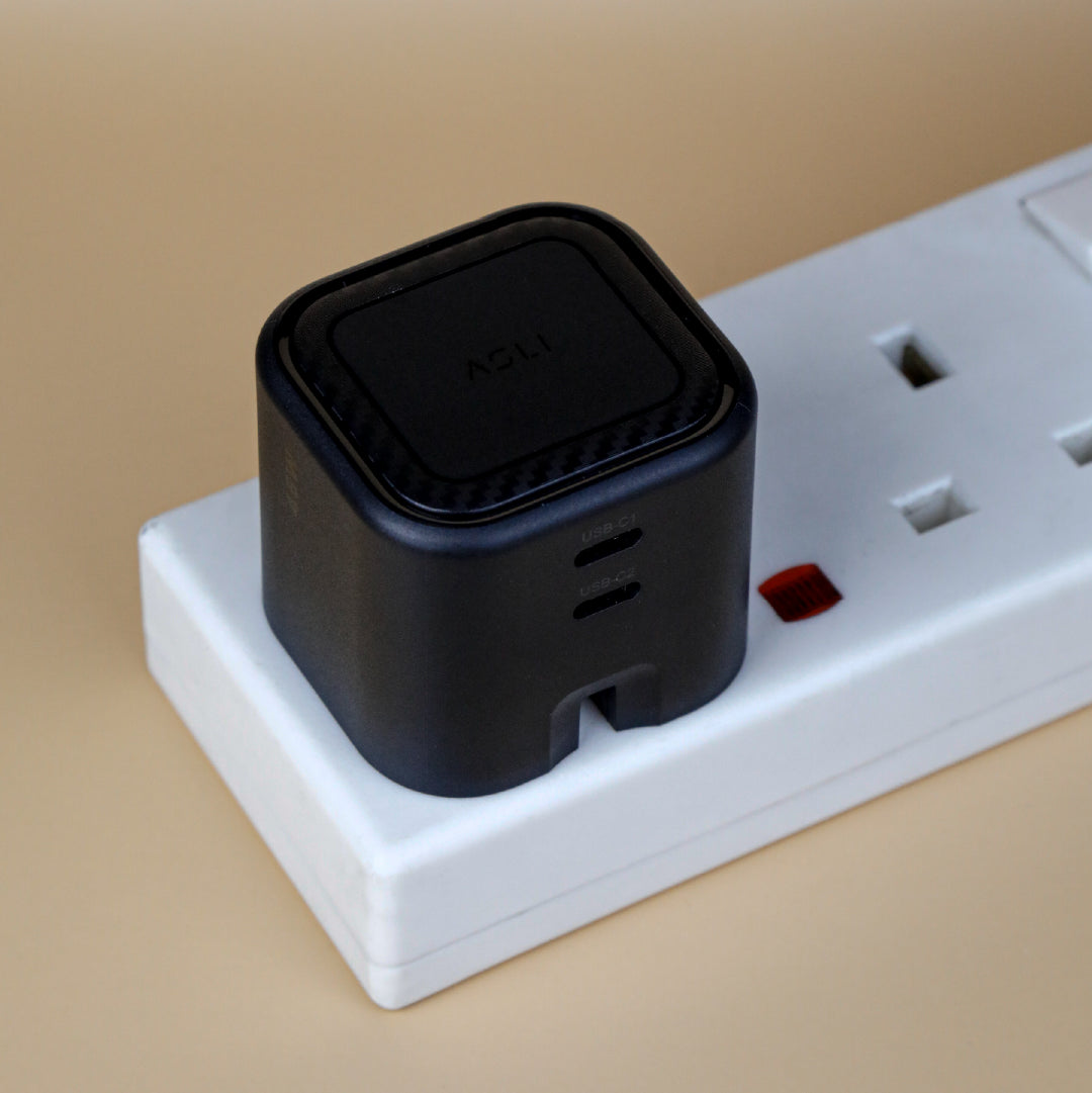 شاحن من Asli Powercore Dual GaN بقدرة 45 واط – منفذي USB-C