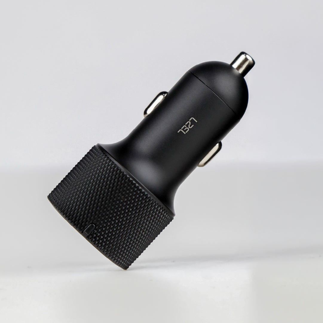 شاحن سيارة LZEL PulseCharge X2 بقدرة 75 واط – مخرجان USB-C PD وUSB-A