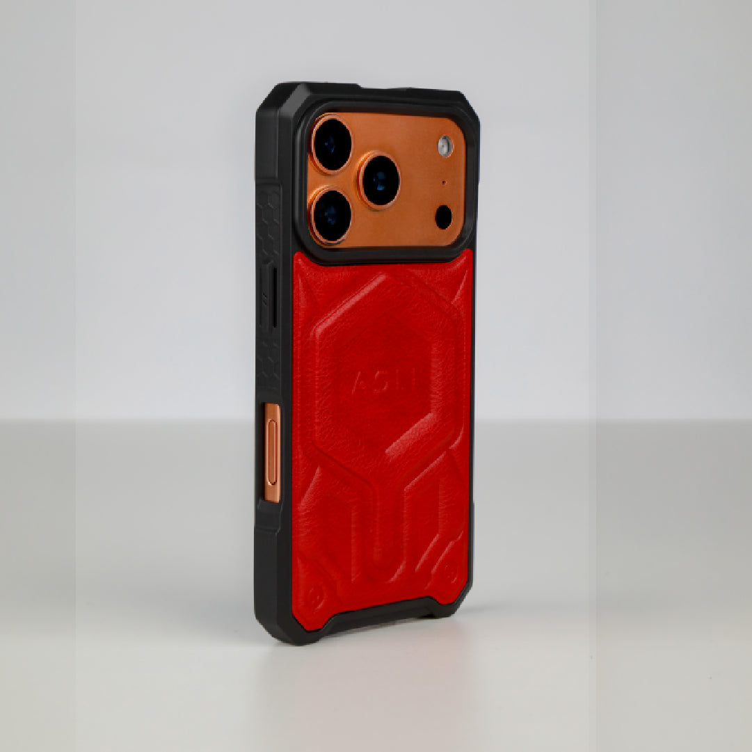 ASLI Leather Hybrid Premium Leather Case With Drop Protection And Heat Dissipation Case For 17 Pro