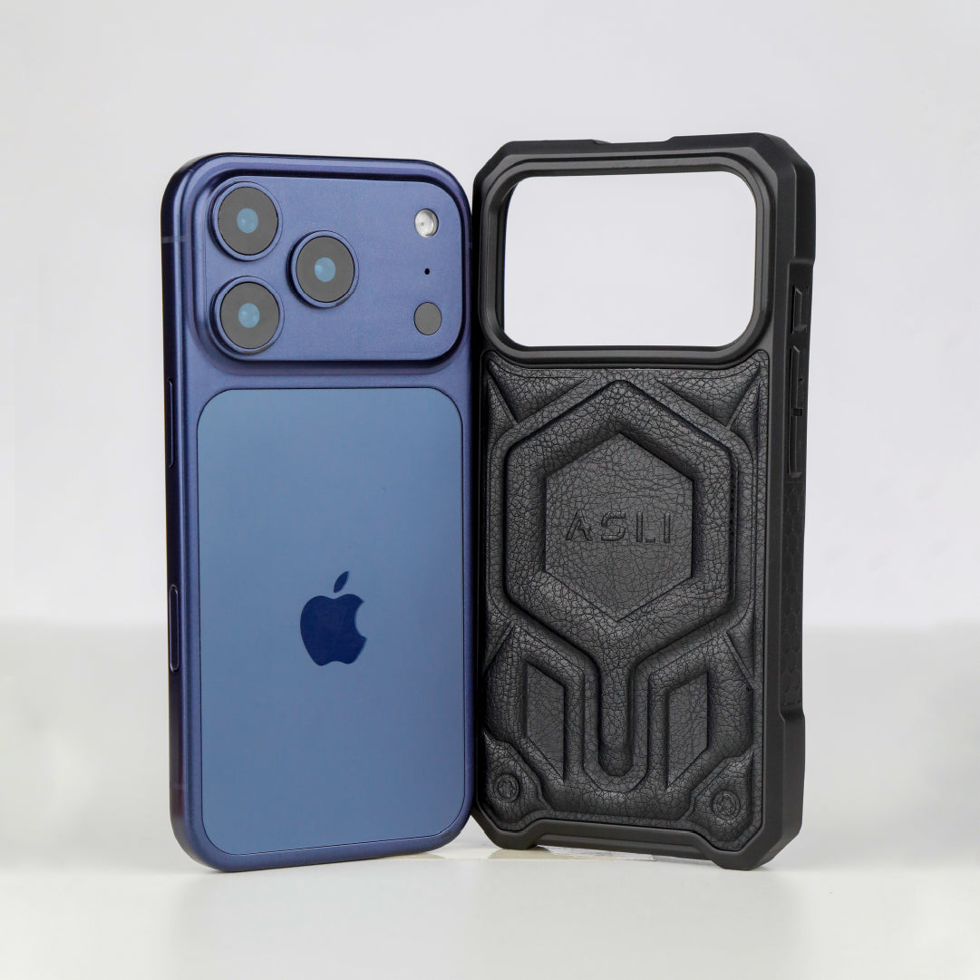 ASLI Leather Hybrid Premium Leather Case With Drop Protection And Heat Dissipation Case For 17 Pro