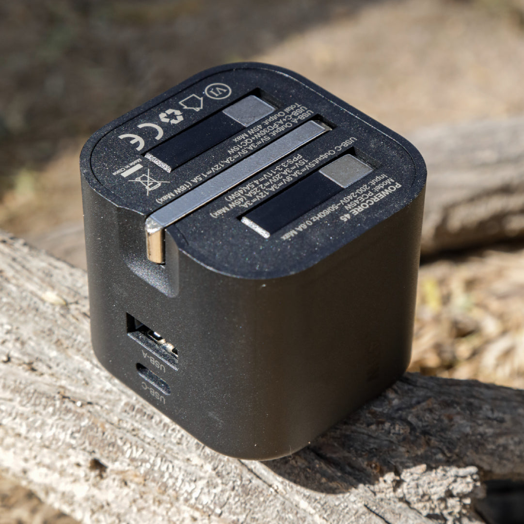 Asli  Global Powercore 45 Gan Dual Port Usb-A & Usb-C Fast Charger