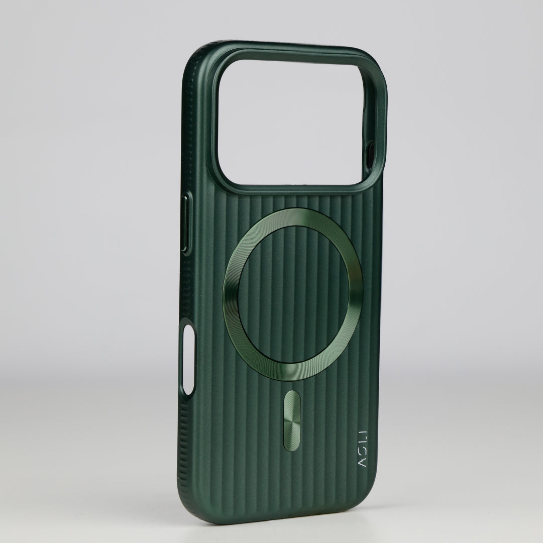 ASLI Corrugared Ridge Premium Metalic Case With Enhanced Camera Protection Case For iPhone 17 Pro Max