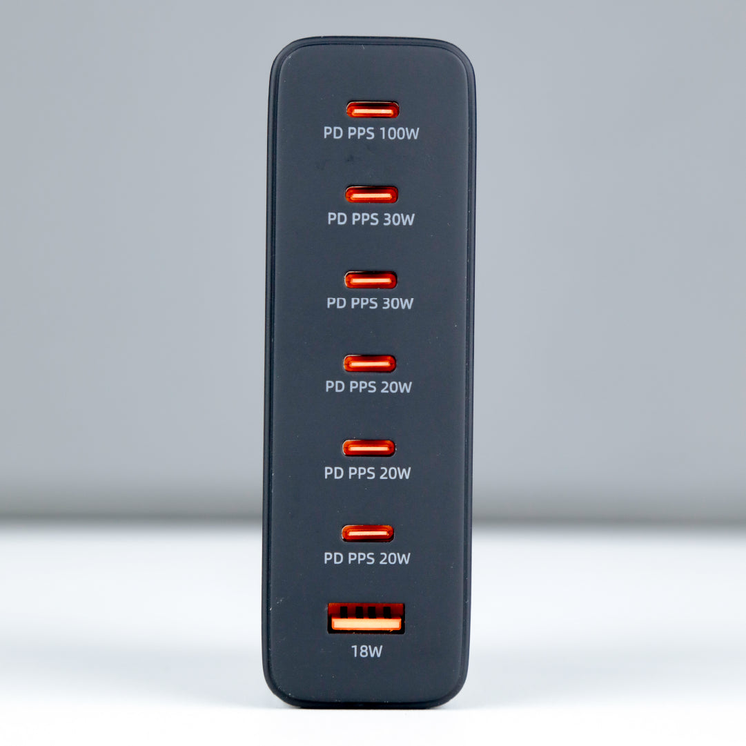 Asli Global Turboxis Series 235W Gan-7-Port Fast Charging Station With Power Delivery & PPS