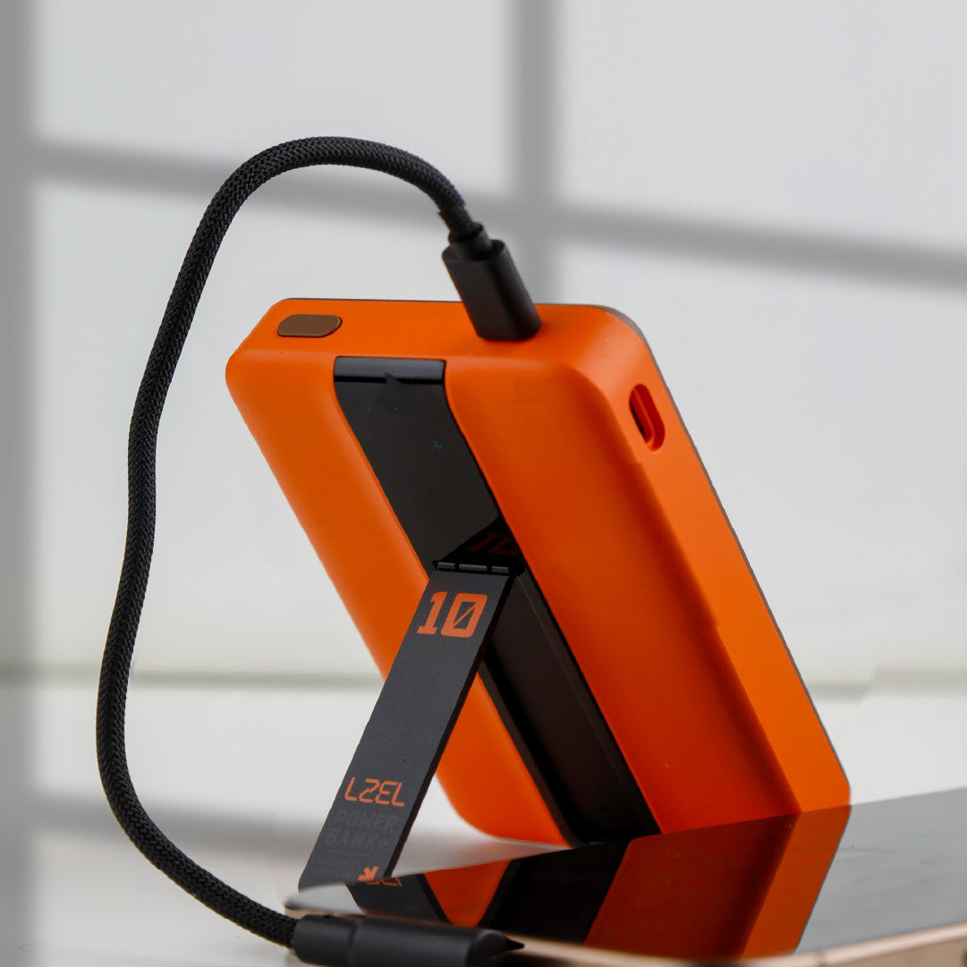 LZEL ZenoFlex MaxCharge 10000mAh Wireless Charging Power Bank – 20W Wired Output / 18W Input (15W Wireless)