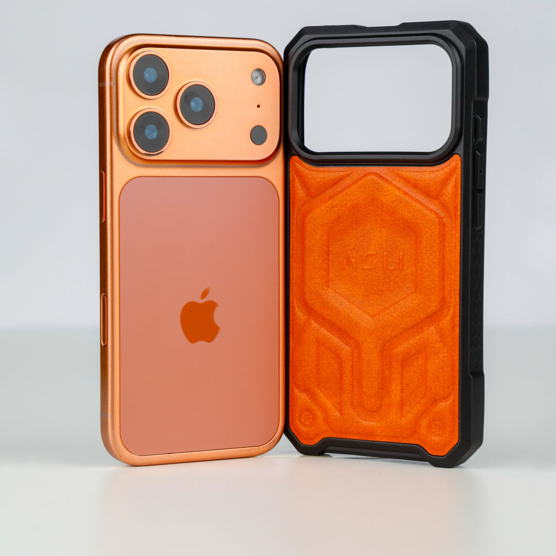 ASLI Leather Hybrid Premium Leather Case With Drop Protection And Heat Dissipation Case For 17 Pro