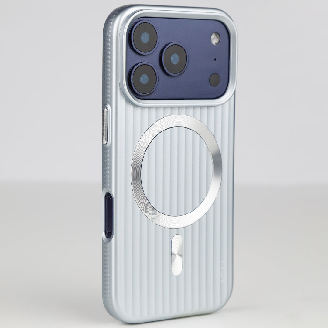 ASLI Corrugared Ridge Premium Metalic Case With Enhanced Camera Protection Case For iPhone 17 Pro Max