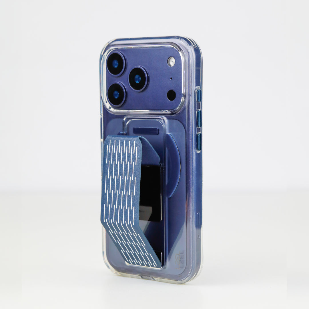 LZEL Clearmag Kickstand Clear Strap Magsafe With Enhanced Edge Protection Case For iPhone 17 Pro Max