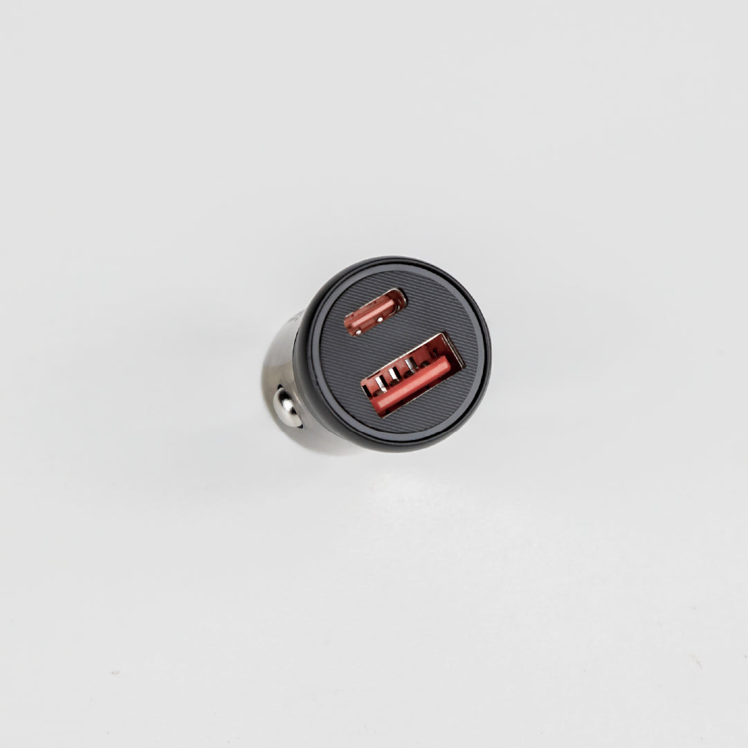 LZEL PulseCharge Mini Dual-Port Car Charger 35W – USB-C PD & USB-A QC3.0