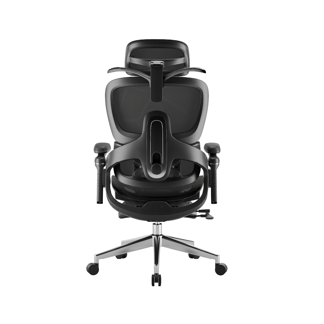 Ergonomic Office Chair – Footrest, Sliding Mechanism, Class 4 Gas Lift | Black