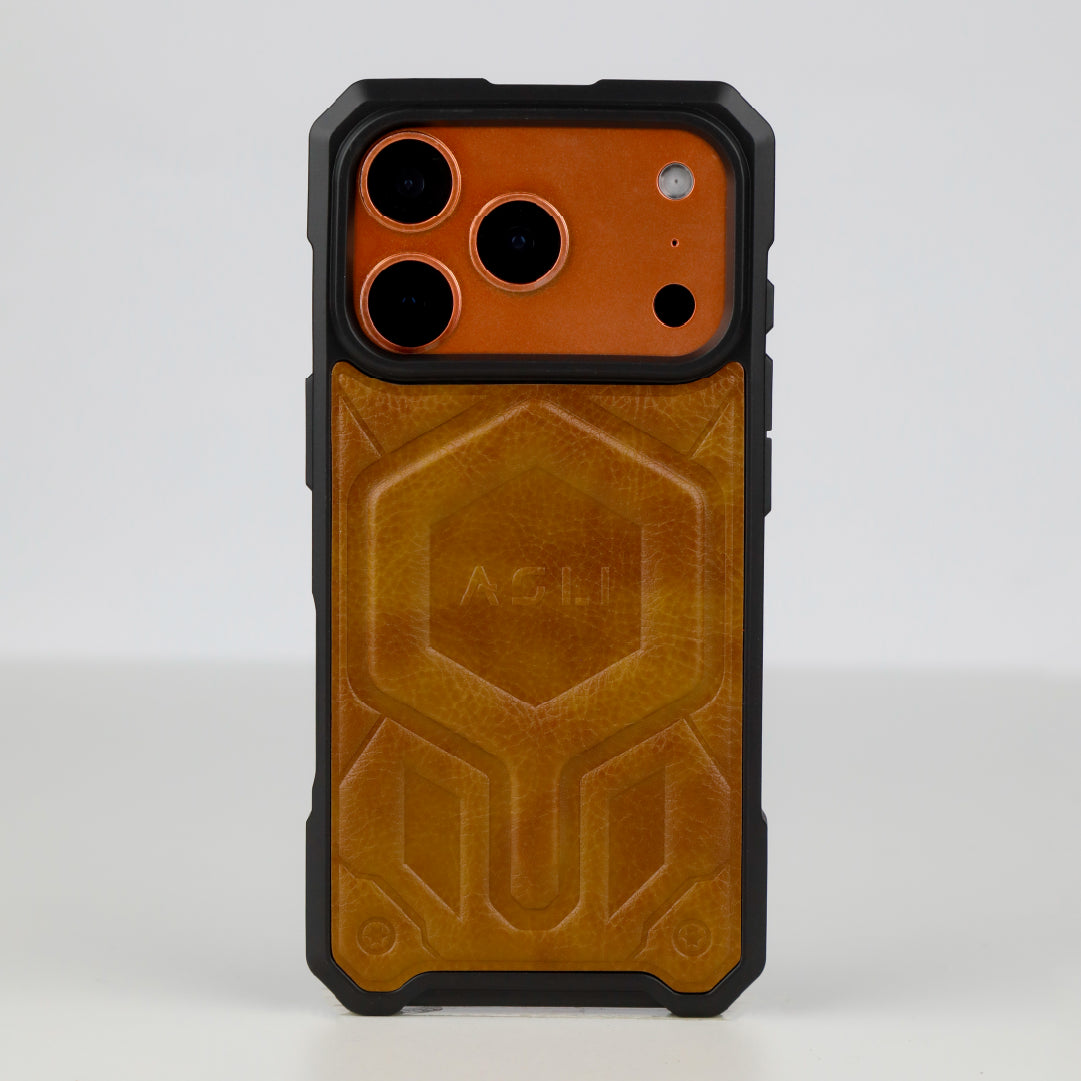 ASLI Leather Hybrid Premium Leather Case With Drop Protection And Heat Dissipation Case For 17 Pro