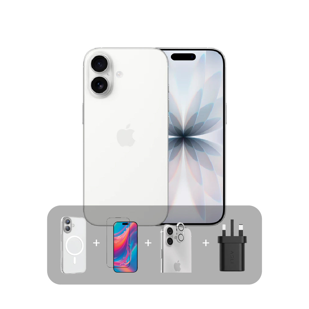 أبل آيفون 17 – سعة 256GB - شاشة 6.3 بوصة - يدعم شريحتي eSIM (نسخة اليابان) + عرض الباندل | أبيض