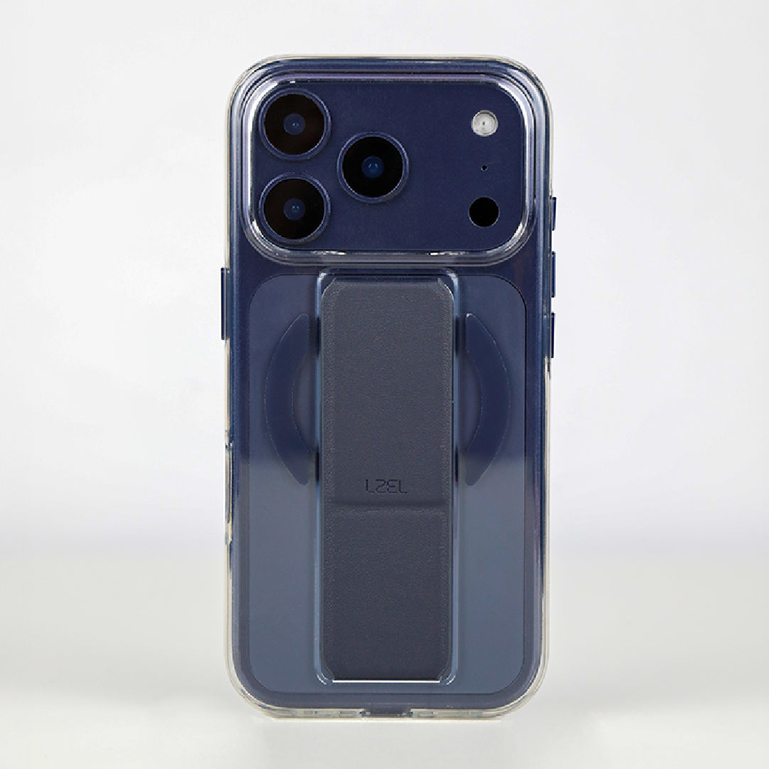 LZEL MagClear LeatherGrip Case for iPhone 17 Pro Max