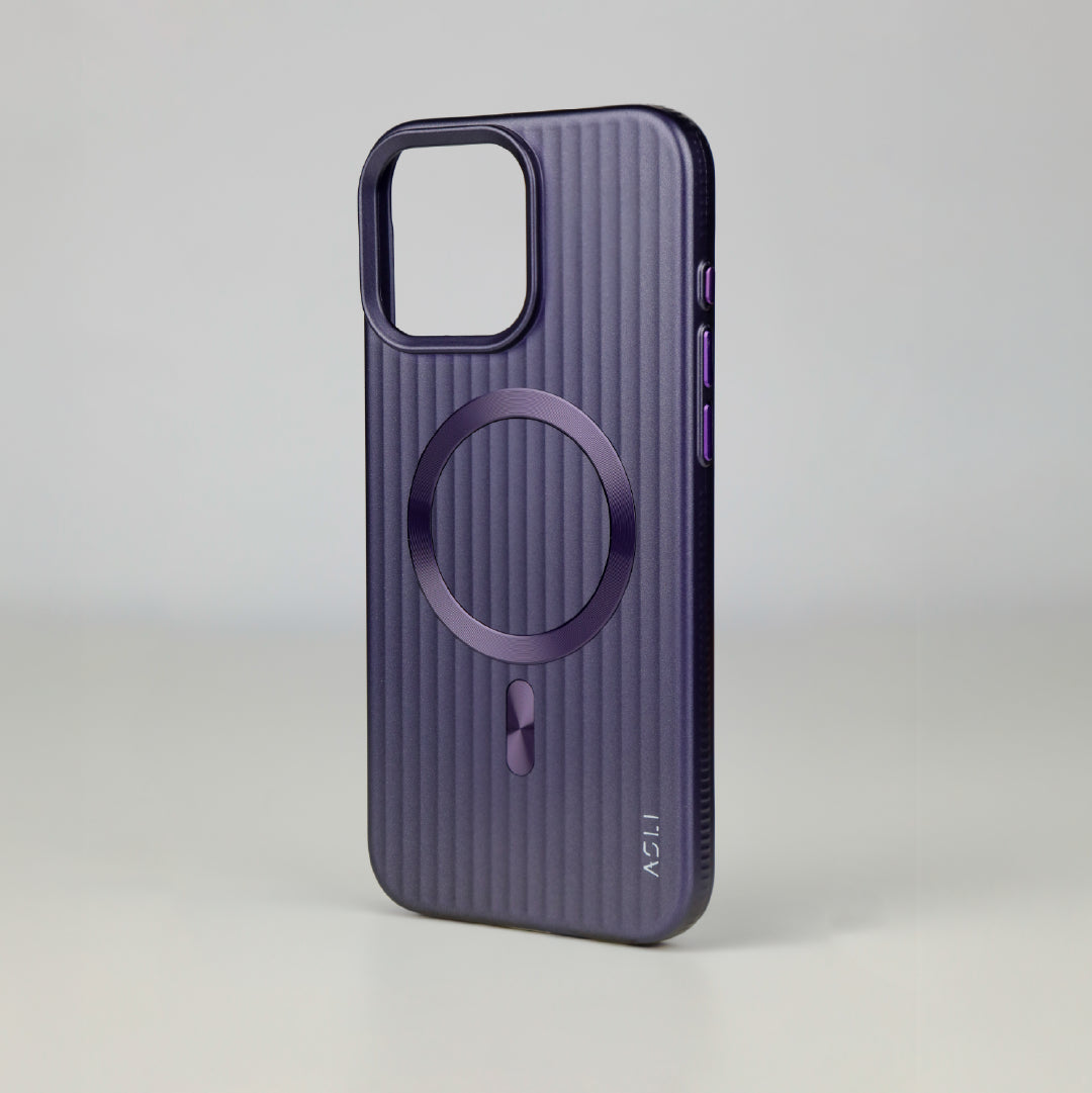ASLI Corrugared Ridge Premium Metalic Case With Enhanced Camera Protection Case For iPhone 16 Pro Max