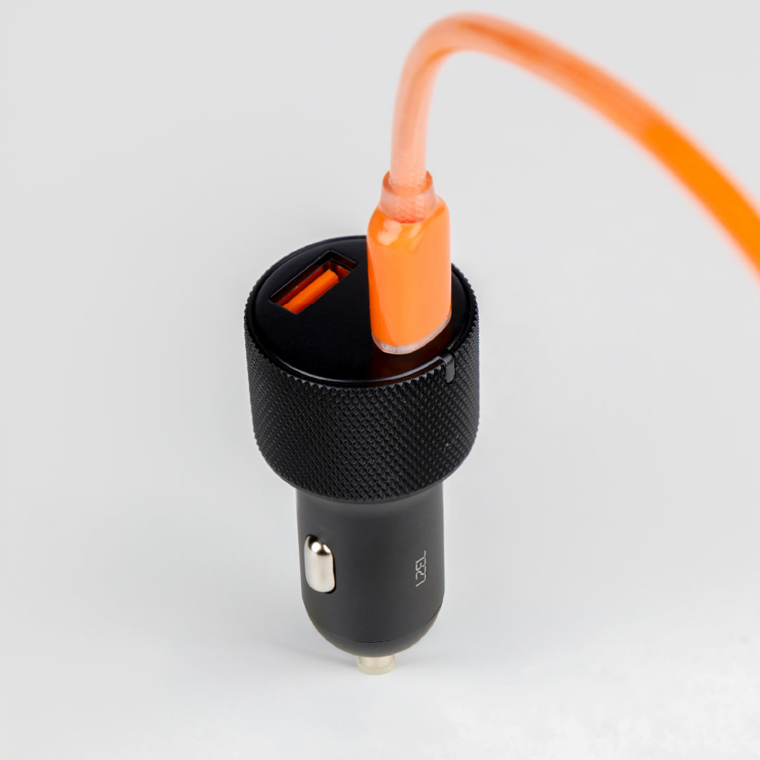 شاحن سيارة LZEL PulseCharge X2 بقدرة 75 واط – مخرجان USB-C PD وUSB-A