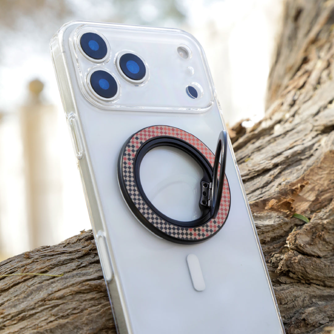 حامل Lzel مع MagSafe بزاوية 360° | أحمر