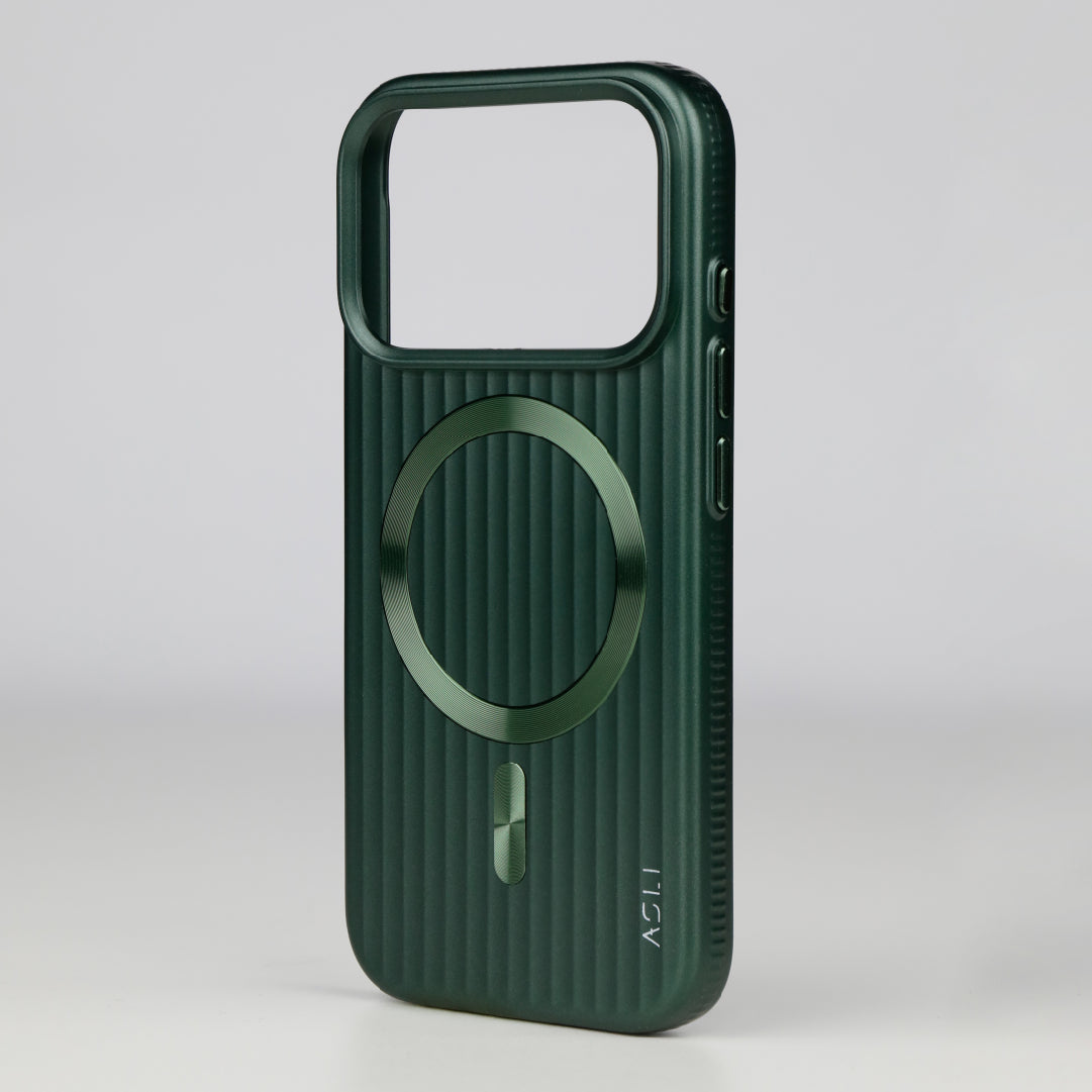 ASLI Corrugared Ridge Premium Metalic Case With Enhanced Camera Protection Case For iPhone 17 Pro Max