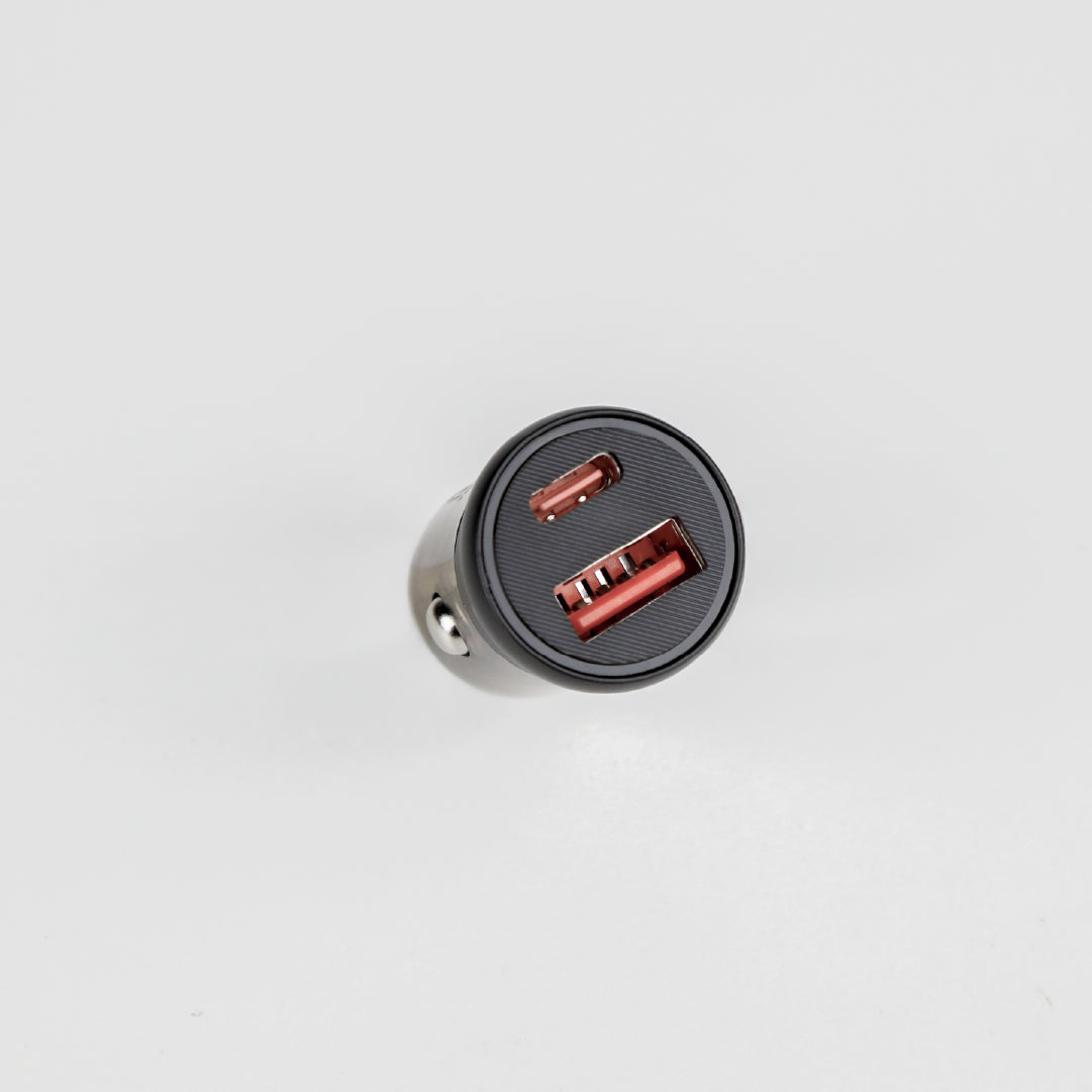 LZEL PulseCharge Mini Dual-Port Car Charger 35W – USB-C PD & USB-A QC3.0
