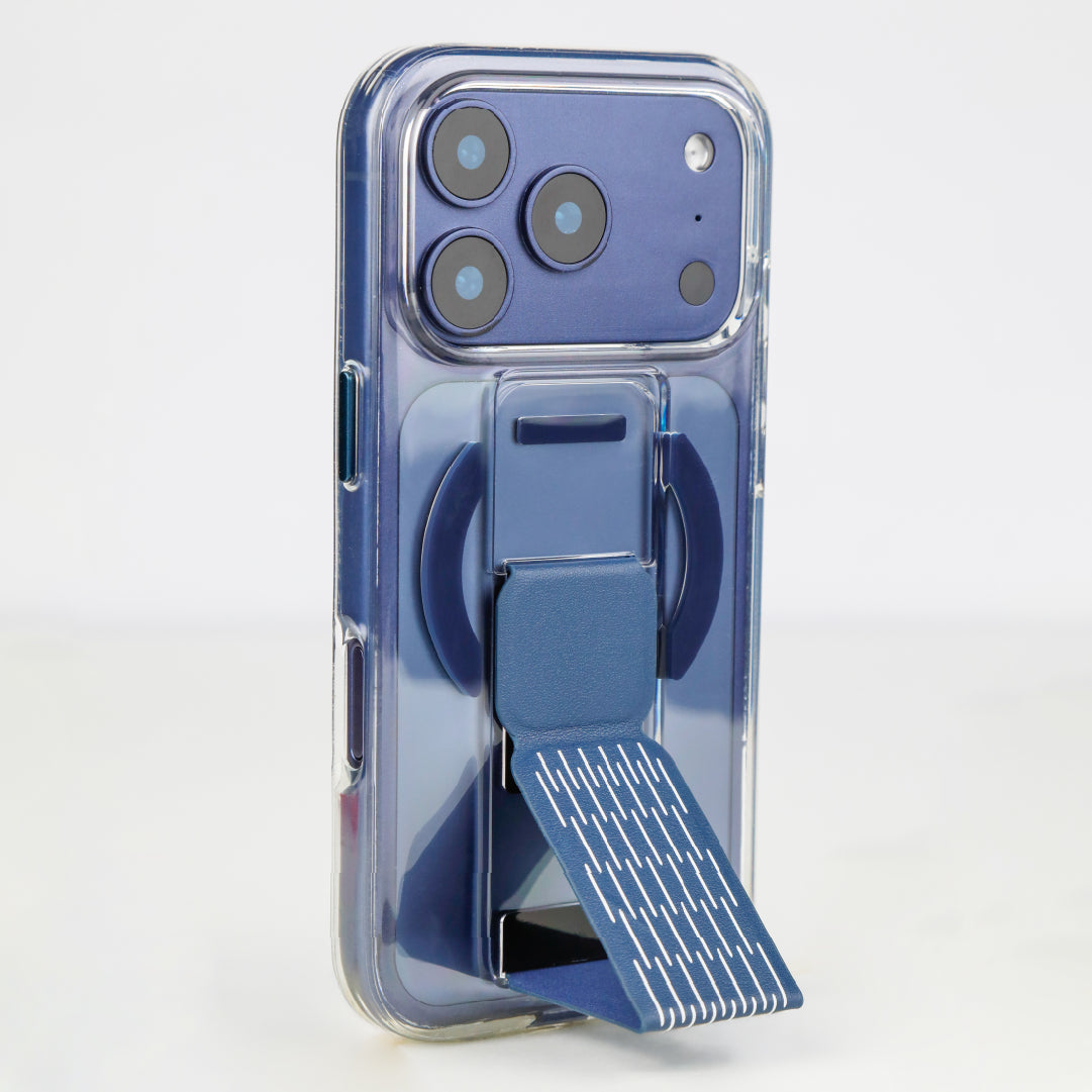 LZEL Clearmag Kickstand Clear Strap Magsafe With Enhanced Edge Protection Case For iPhone 17 Pro Max